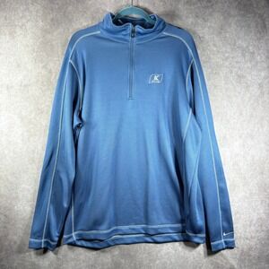 Nike Pullover Mens L Blue Nike Golf Dri-Fit Keystone Quarter Zip Long Sleeve NEW